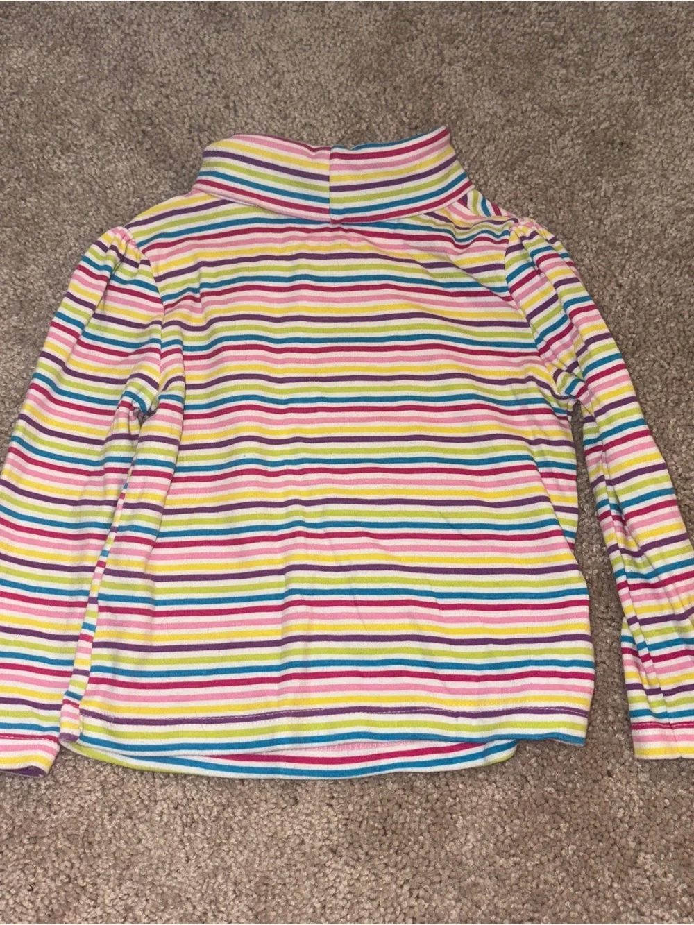 Garanimals Girls' Long Sleeve Multicolor Striped Turtleneck - 24M